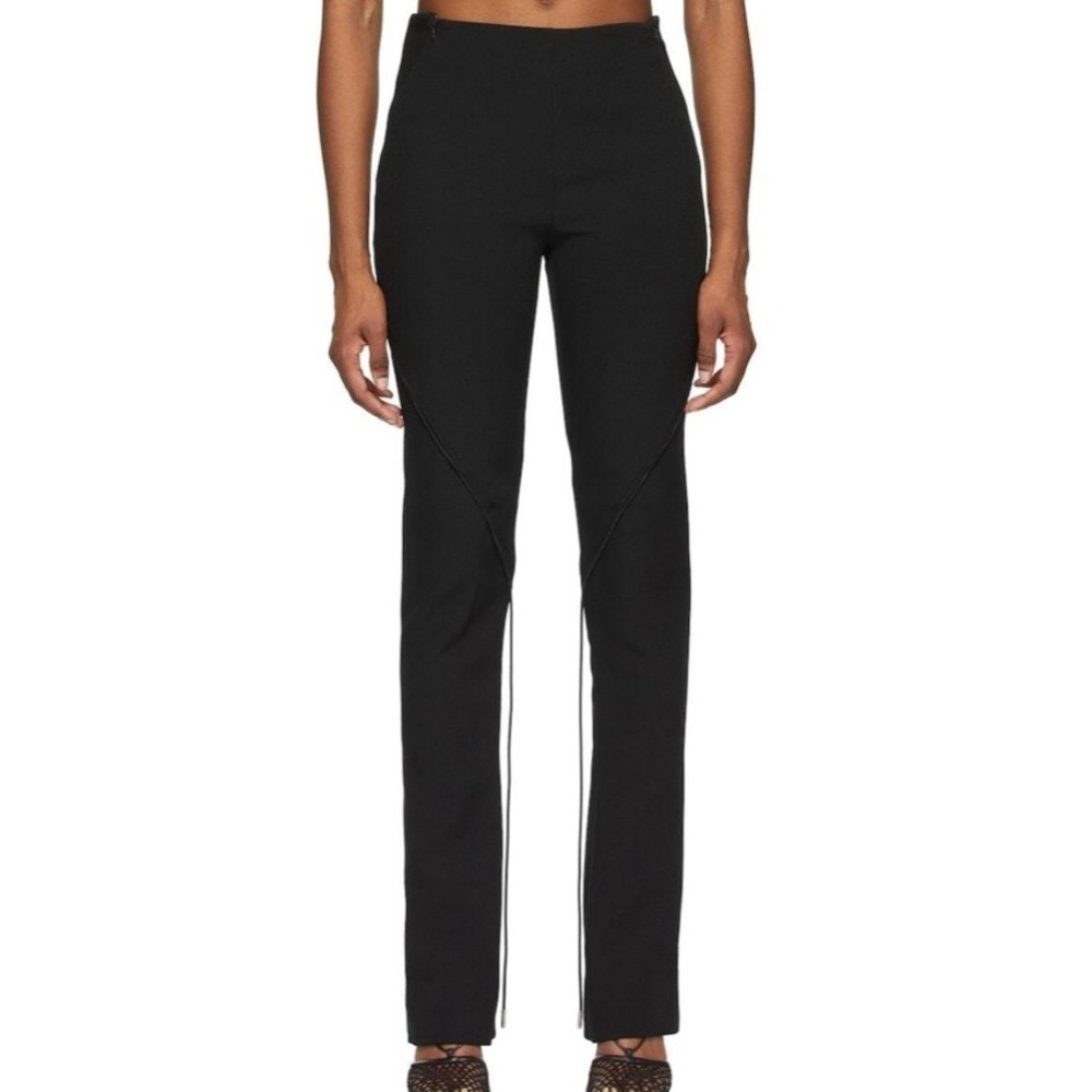 Dion Lee Elastic Tab Legging Trousers Flare Black Sz 8 Party Going Out Designer